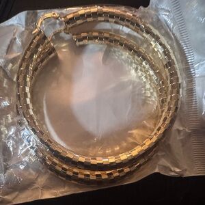 Large gold hoop earrings